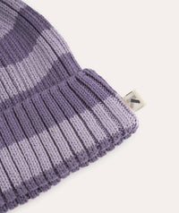Thumbnail for Organic Cotton Beanie - Lavender Stripe