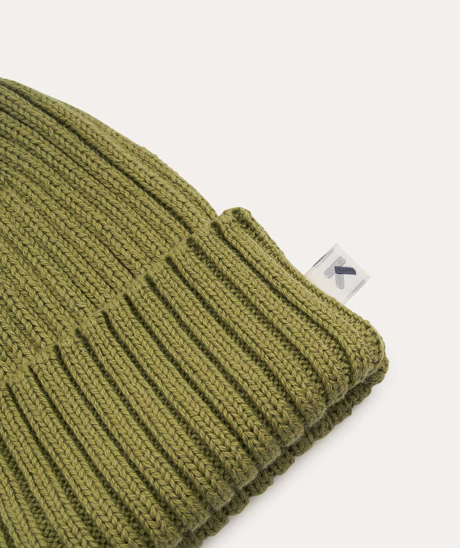 Organic Cotton Beanie - Olive