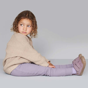 Organic Ribbed Legging - Lilac Mist
