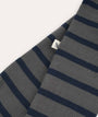 Organic Ribbed Legging - Navy/Grey Stripe