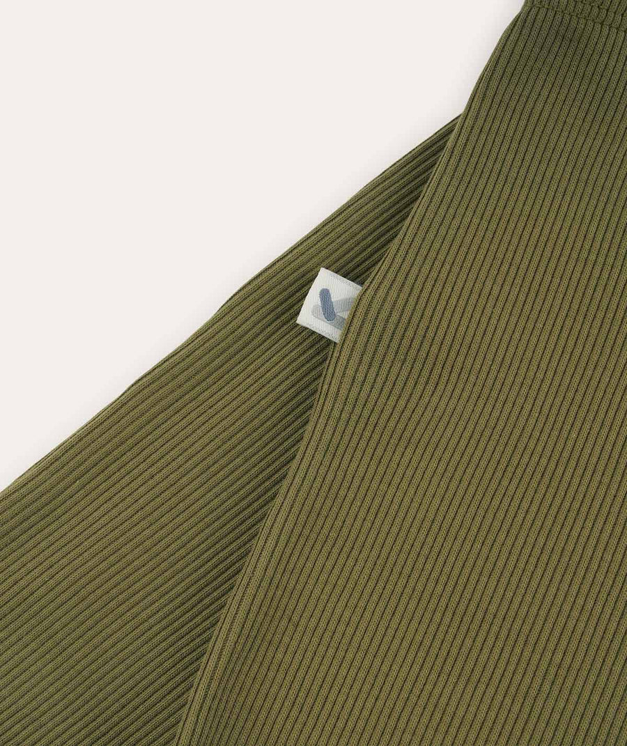 Organic Ribbed Legging - Olive