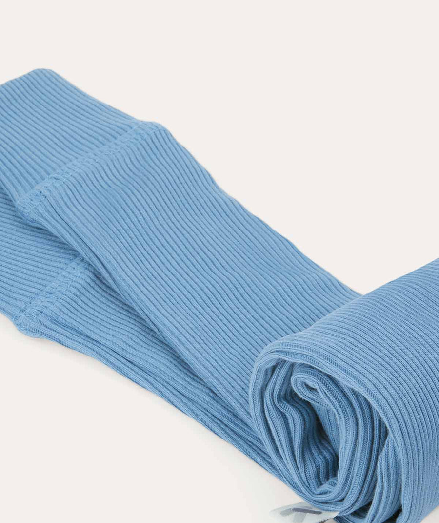 Organic Ribbed Legging - Sea Blue