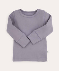 Thumbnail for Organic Ribbed Tee - Lilac Mist