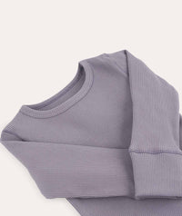 Thumbnail for Organic Ribbed Tee - Lilac Mist