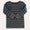 Organic Ribbed Tee - Navy/Grey Stripe