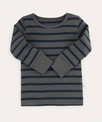 Thumbnail for Organic Rib Set - Navy/Grey stripe