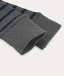 Organic Ribbed Tee - Navy/Grey Stripe