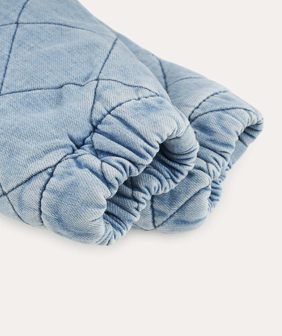 Quilted Shacket - Light denim