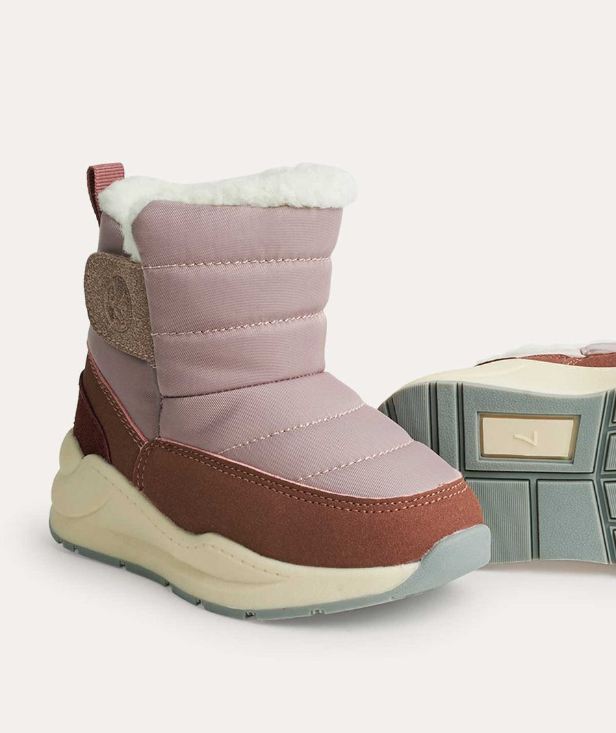 Quilted Snow Boot - Rose
