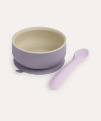 Thumbnail for Suction Bowl & Spoon Set - Lilac Mix